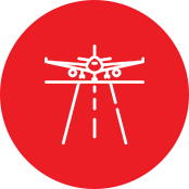 Icon representing an airport's runway
