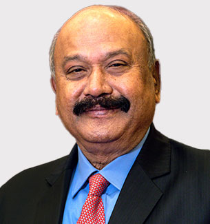 Portrait of G.M. Rao, a leader in GMR Group.