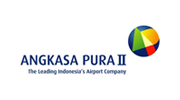 Logo of Angkasa Pura II, an airport partner of GMR Group.