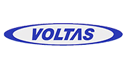 Logo of Voltas, a foundation partner of GMR Group. 
